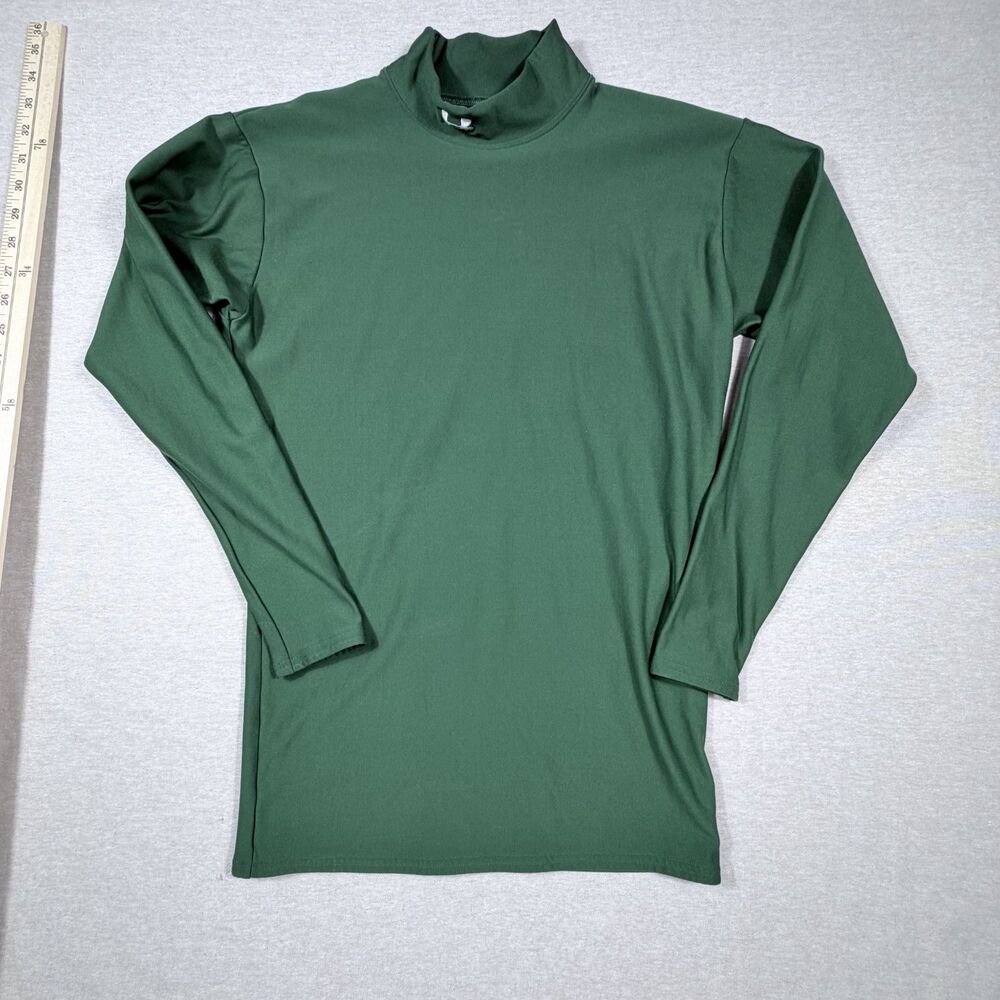 Under Armour Compression Green Long Sleeve Large Mock Neck USA Sports Athletic